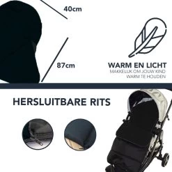 Achaté Voetenzak - Voor Kinderwagen Of Stoeltje – Baby Slaapzak - Autostoel - Zwart -Kinderwagens Winkel 1200x1200 1980