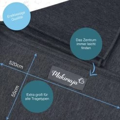 Makimaja Baby Sling - Donkergrijs - Hoge Kwaliteit 100% Natuurlijk Katoen Baby Sling - Baby Sling Pasgeborenen En Baby's Tot 15 Kg - Plus Inclusief: Baby Slabbetje -Kinderwagens Winkel 1200x1200 1995