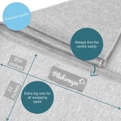 Makimaja Baby Sling - Licht Grijs - Hoge Kwaliteit 100% Natuurlijk Katoen Baby Sling - Baby Sling Pasgeborenen En Baby's Tot 15 Kg - Plus Inclusief: Baby Slabbetje -Kinderwagens Winkel 1200x1200 2061