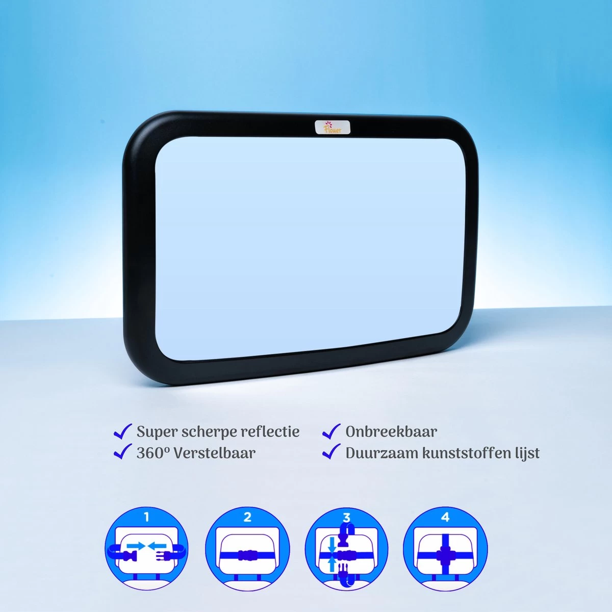 Autospiegel Baby Met Autosticker - Baby Spiegel Auto - Achteruitkijkspiegel - Baby Autospiegel - Verstelbaar 2 Autospiegel Baby Met Autosticker - Baby Spiegel Auto - Achteruitkijkspiegel - Baby Autospiegel - Verstelbaar - Afbeelding 2