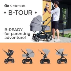 Kinderkraft B-Tour Ash Grey 3-in-1 Combi Kinderwagen Incl. Autostoel KSBTOU00DGR3000 -Kinderwagens Winkel 1200x1200 2255