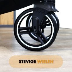 Deryan Evy Kinderwagen - Duo Kinderwagen - Uitbreidbaar - Inclusief Reiswieg - Zwart -Kinderwagens Winkel 1200x1200 2305