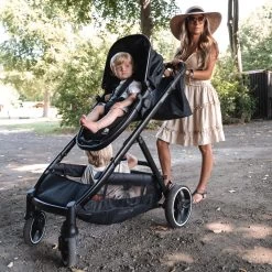 Deryan Evy Kinderwagen - Duo Kinderwagen - Uitbreidbaar - Inclusief Reiswieg - Zwart -Kinderwagens Winkel 1200x1200 2307