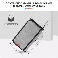 Baby Verschoonmatje Met Luieretui Voor Onderweg - Verschoningsmatje Opvouwbaar - Verzorgingsmatje - Grijs -Kinderwagens Winkel 1200x1200 2331
