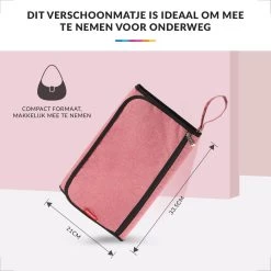 Baby Verschoonmatje Met Luieretui Voor Onderweg - Verschoningsmatje Opvouwbaar - Verzorgingsmatje - Roze -Kinderwagens Winkel 1200x1200 2371