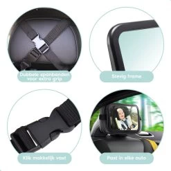 Autospiegel Baby - Verstelbare Achteruitkijkspiegel - Babyspiegel Voor Achterbank - Baby On Board Met Zuignap -Kinderwagens Winkel 1200x1200 282