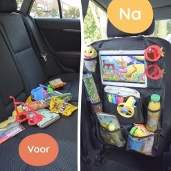 Merkloos Autostoel Organizer Met Tablet Houder - Universele Autostoel Beschermer - Autostoel Hoes Voor Kinderen -Kinderwagens Winkel 1200x1200 343