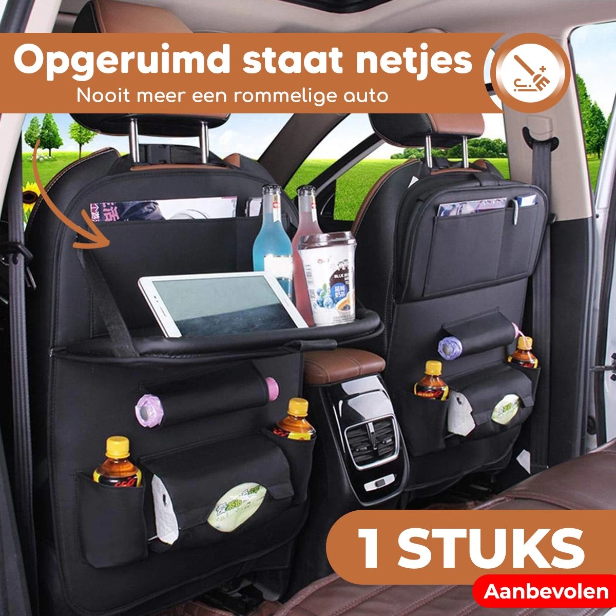 Bablue Autostoel Organizer - Zwart - 1 Stuks - Stevig PU Leer - Met Uitklapbare Tafel - Auto Organizer - Auto Accessories Interieur - Autostoel Organizer Tablet Houder - Autostoel Beschermer 13 Bablue Autostoel Organizer - Zwart - 1 Stuks - Stevig PU Leer - Met Uitklapbare Tafel - Auto Organizer - Auto Accessories Interieur - Autostoel Organizer Tablet Houder - Autostoel Beschermer - Afbeelding 13
