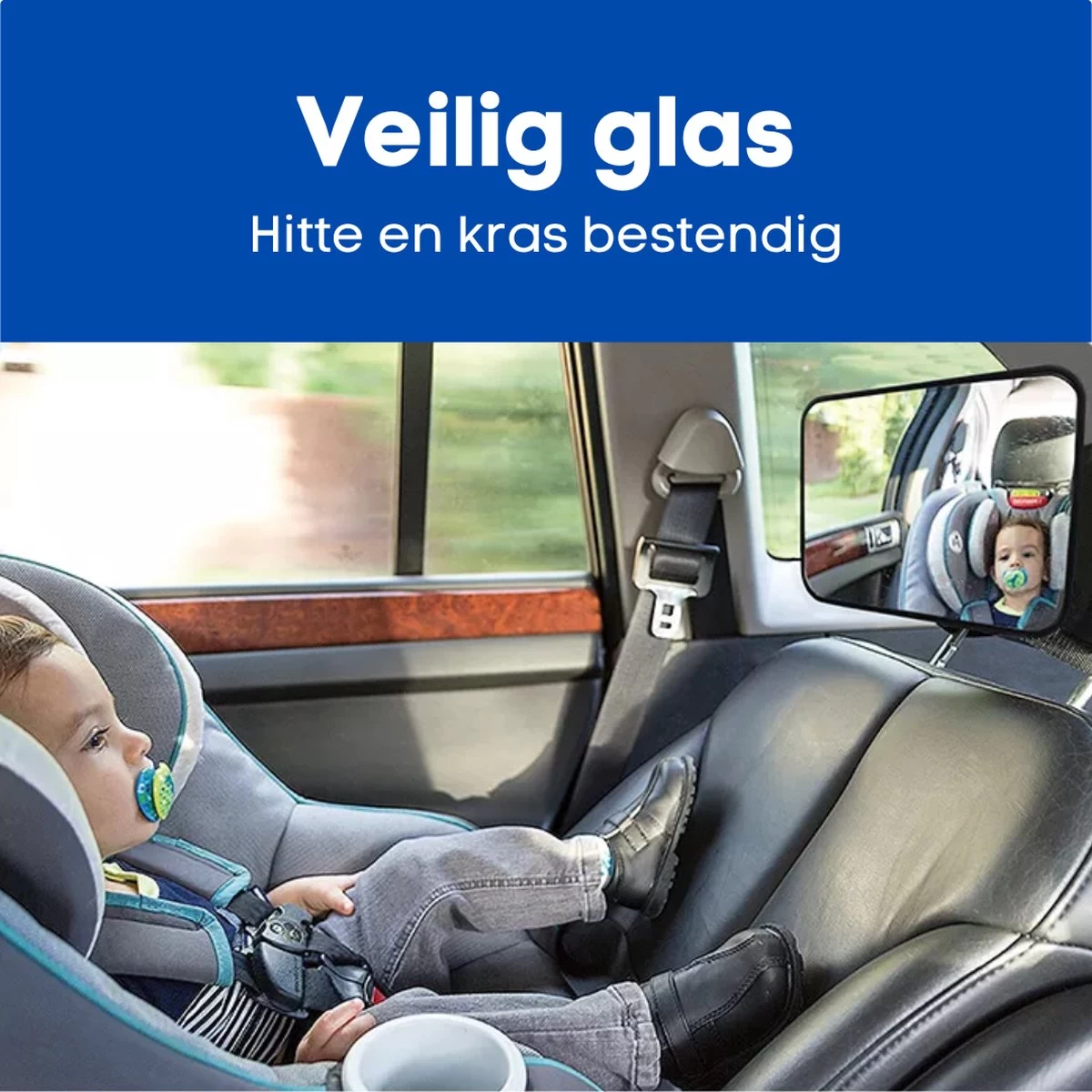 Autospiegel Baby - Achteruitkijkspiegel - Eenvoudig Monteren - Hoofdsteun Achterbank - EJC Products 2 Autospiegel Baby - Achteruitkijkspiegel - Eenvoudig Monteren - Hoofdsteun Achterbank - EJC Products - Afbeelding 2