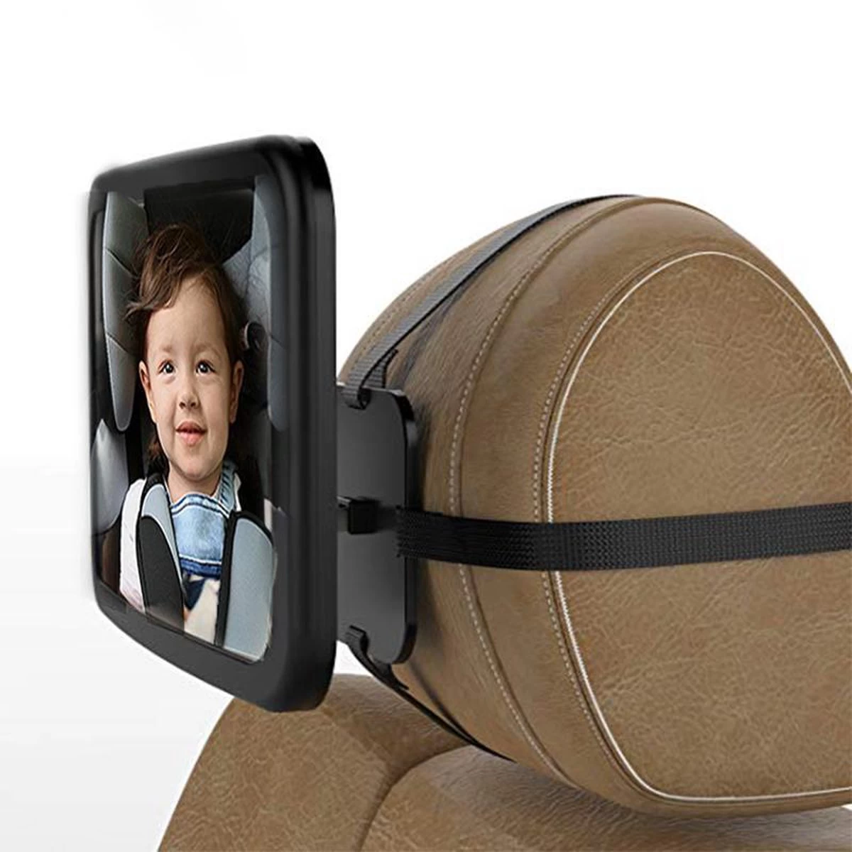 Merkloos Achterbank Spiegel Voor Baby & Kind - Auto Accessoires - Shatterproof - Zwarte A3 Verstelbare Monitor 6 Merkloos Achterbank Spiegel Voor Baby & Kind - Auto Accessoires - Shatterproof - Zwarte A3 Verstelbare Monitor - Afbeelding 6