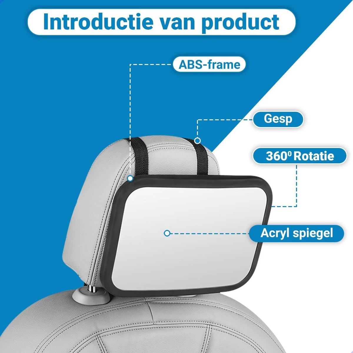 Verstelbare Baby Achteruitkijk Autospiegel - Auto Veiligheidsspiegel Baby - Achterbank Spiegel Baby - AutoSpiegel Baby - Babyspiegel Auto - Kinder Autospiegel - Zwart 7 Verstelbare Baby Achteruitkijk Autospiegel - Auto Veiligheidsspiegel Baby - Achterbank Spiegel Baby - AutoSpiegel Baby - Babyspiegel Auto - Kinder Autospiegel - Zwart - Afbeelding 7
