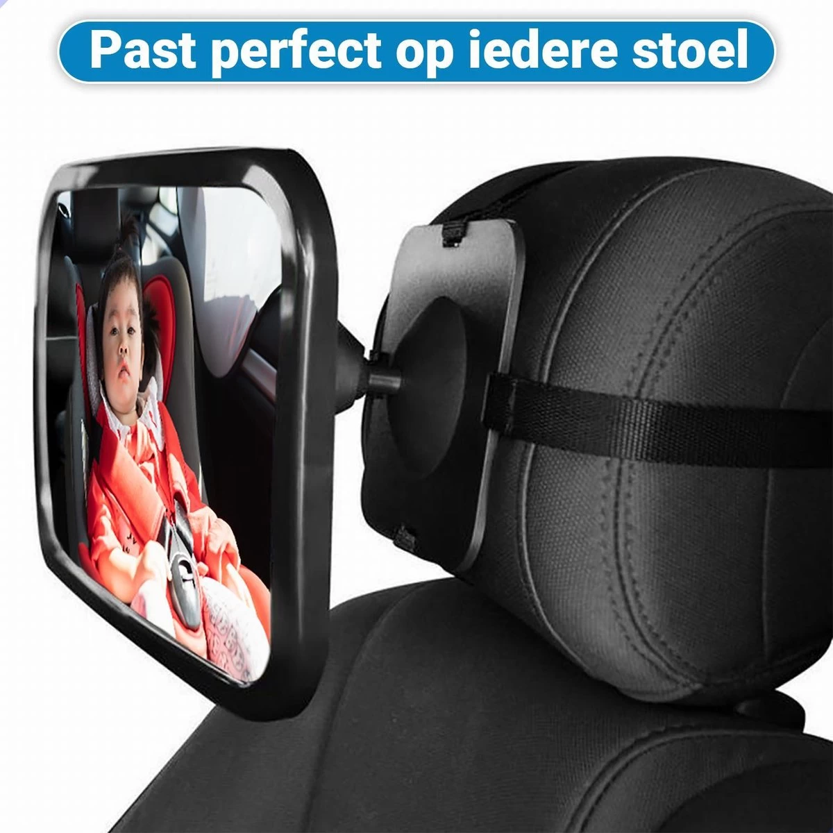 Verstelbare Baby Achteruitkijk Autospiegel - Auto Veiligheidsspiegel Baby - Achterbank Spiegel Baby - AutoSpiegel Baby - Babyspiegel Auto - Kinder Autospiegel - Zwart 8 Verstelbare Baby Achteruitkijk Autospiegel - Auto Veiligheidsspiegel Baby - Achterbank Spiegel Baby - AutoSpiegel Baby - Babyspiegel Auto - Kinder Autospiegel - Zwart - Afbeelding 8