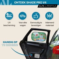 ALFA LIFESTYLE® Statische Zonneschermen – SHADE PRO V4- Jungle – Zonnescherm Auto Baby – UV Protectie Bescherming - 2 Stuks -Kinderwagens Winkel 1200x1200 441