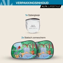ALFA LIFESTYLE® Statische Zonneschermen – SHADE PRO V4- Jungle – Zonnescherm Auto Baby – UV Protectie Bescherming - 2 Stuks -Kinderwagens Winkel 1200x1200 445