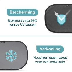 ForDig Zonnescherm Auto (2 Stuks) - Extra Donker - Zonwering UV Protectie Voor Auto Zijruit – Zonwering Auto – Zonder Zuignappen – 80 GSM – 51 X 31 CM -Kinderwagens Winkel 1200x1200 485