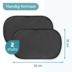 ForDig Zonnescherm Auto (2 Stuks) - Extra Donker - Zonwering UV Protectie Voor Auto Zijruit – Zonwering Auto – Zonder Zuignappen – 80 GSM – 51 X 31 CM -Kinderwagens Winkel 1200x1200 488