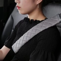 Hazlö Luxe Gordelhoezen - Checkered - Auto Gordel Beschermer - Schouderhoezen - Gordelkussen - Gordelhoes - 2 Stuks - Grijs -Kinderwagens Winkel 1200x1200 581