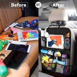 BOTC Autostoel Organizer - Luxe & Stevige Autostoel Organizer Met Tablet Houder - Set Van 2 - Auto Stoel Organiser - 10 Storage Pockets - Zwart - 2 Stuks -Kinderwagens Winkel 1200x1200 76