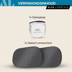 ALFA LIFESTYLE® Statische Zonneschermen - SHADE PRO V3 – Zwart Transparant Zonnescherm – UV Protectie Bescherming - Zonwering Auto - 2 Stuks -Kinderwagens Winkel 1200x1200 8
