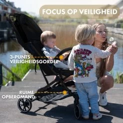 Deryan Rolo Luxe Lichtgewicht Buggy - Zwart -Kinderwagens Winkel 1200x1200 818