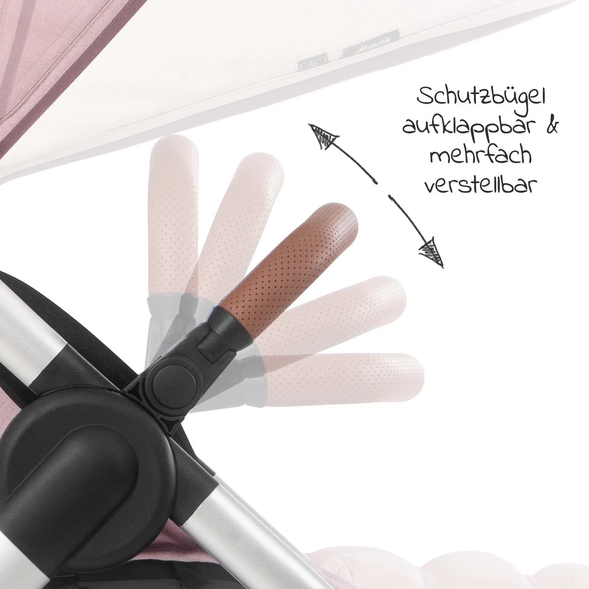 Hauck UpTown Buggy - Met één Hand Opvouwbaar - Roze 13 Hauck UpTown Buggy - Met één Hand Opvouwbaar - Roze - Afbeelding 13