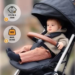 Deryan Luxe XP Buggy XL - Compact Lichtgewicht - Zwart - Aluminium Frame -Kinderwagens Winkel 1200x1200 849