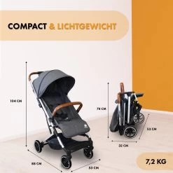 Deryan Rolo Luxe Lichtgewicht Buggy - Grijs -Kinderwagens Winkel 1200x1200 870