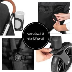 Hauck UpTown Buggy - Met één Hand Opvouwbaar - Zwart -Kinderwagens Winkel 1200x1200 880