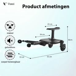 Vosoi - Meerijdplankje - Kinderwagen - Buggy's - Onderweg - Universeel - Verstelbaar - Zitje - Onderweg - 2 Wielen - Kinderwagen Accessoires -Kinderwagens Winkel 1200x1200 956