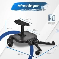 MESC Meerijdplankje Universeel Voor Buggy En Kinderwagen - Meerijdplankje Met Zitje -Kinderwagens Winkel 1200x1200 972