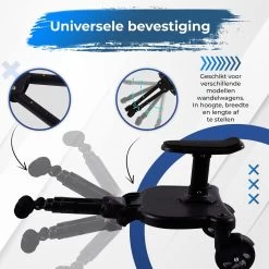MESC Meerijdplankje Universeel Voor Buggy En Kinderwagen - Meerijdplankje Met Zitje -Kinderwagens Winkel 1200x1200 976