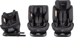 Cabino Meegroei Autostoel Kiddo Groep 0/1/2/3 360° Draaibaar Zwart