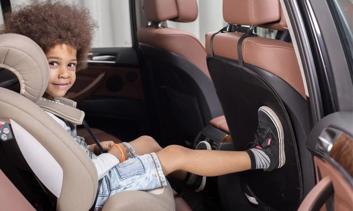 Goodlux Autostoel Beschermer Achterkant – Autostoelhoes – Voorstoelbeschermer – Kick Mat – Stoelbeschermer Auto - Stoelhoes 5 Goodlux Autostoel Beschermer Achterkant – Autostoelhoes – Voorstoelbeschermer – Kick Mat – Stoelbeschermer Auto - Stoelhoes - Afbeelding 5