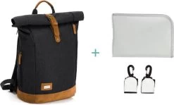 Fillikid Luiertas Rugzak - Met Verschoonmatje - Multifunctioneel - Zwart -Kinderwagens Winkel 1200x722 2