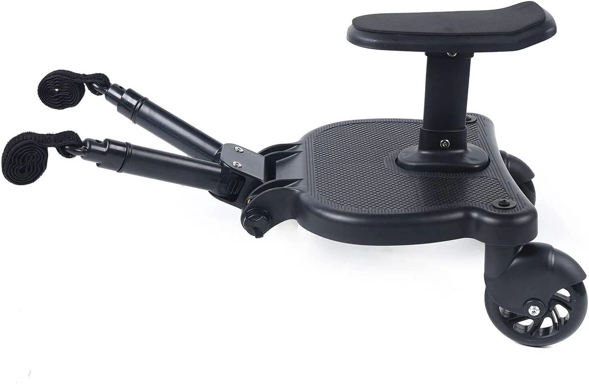 Merkloos Meerijdplankje - Kinderwagen - Buggy - KANT EN KLAAR - Al In Elkaar Gezet! - Met Zitje Voor Uw Kind - Zwart 4 Merkloos Meerijdplankje - Kinderwagen - Buggy - KANT EN KLAAR - Al In Elkaar Gezet! - Met Zitje Voor Uw Kind - Zwart - Afbeelding 4