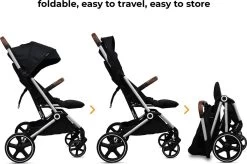 Deryan Luxe XP Buggy XL - Compact Lichtgewicht - Zwart - Aluminium Frame -Kinderwagens Winkel 1200x795