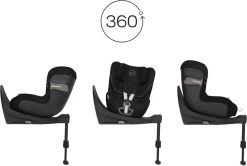 Cybex Sirona SX2 I-Size Autostoel Incl. ISOFIX Base - Moon Black -Kinderwagens Winkel 1200x808 2