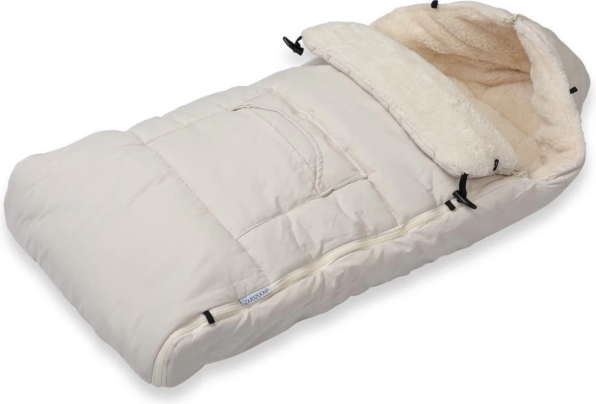 Monzana Kinderwagen Voetenzak Beige | Teddy | Maxi-Cosi | Met Opbergtas 12 Monzana Kinderwagen Voetenzak Beige | Teddy | Maxi-Cosi | Met Opbergtas - Afbeelding 12