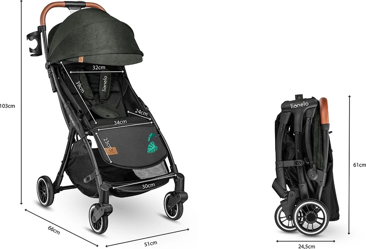Lionelo Buggy Julie One - Kinderwagen Premium - Automatisch Opvouwen - Wandelwagen Tot 22 Kg - Comfortabele Zitje 10 Lionelo Buggy Julie One - Kinderwagen Premium - Automatisch Opvouwen - Wandelwagen Tot 22 Kg - Comfortabele Zitje - Afbeelding 10