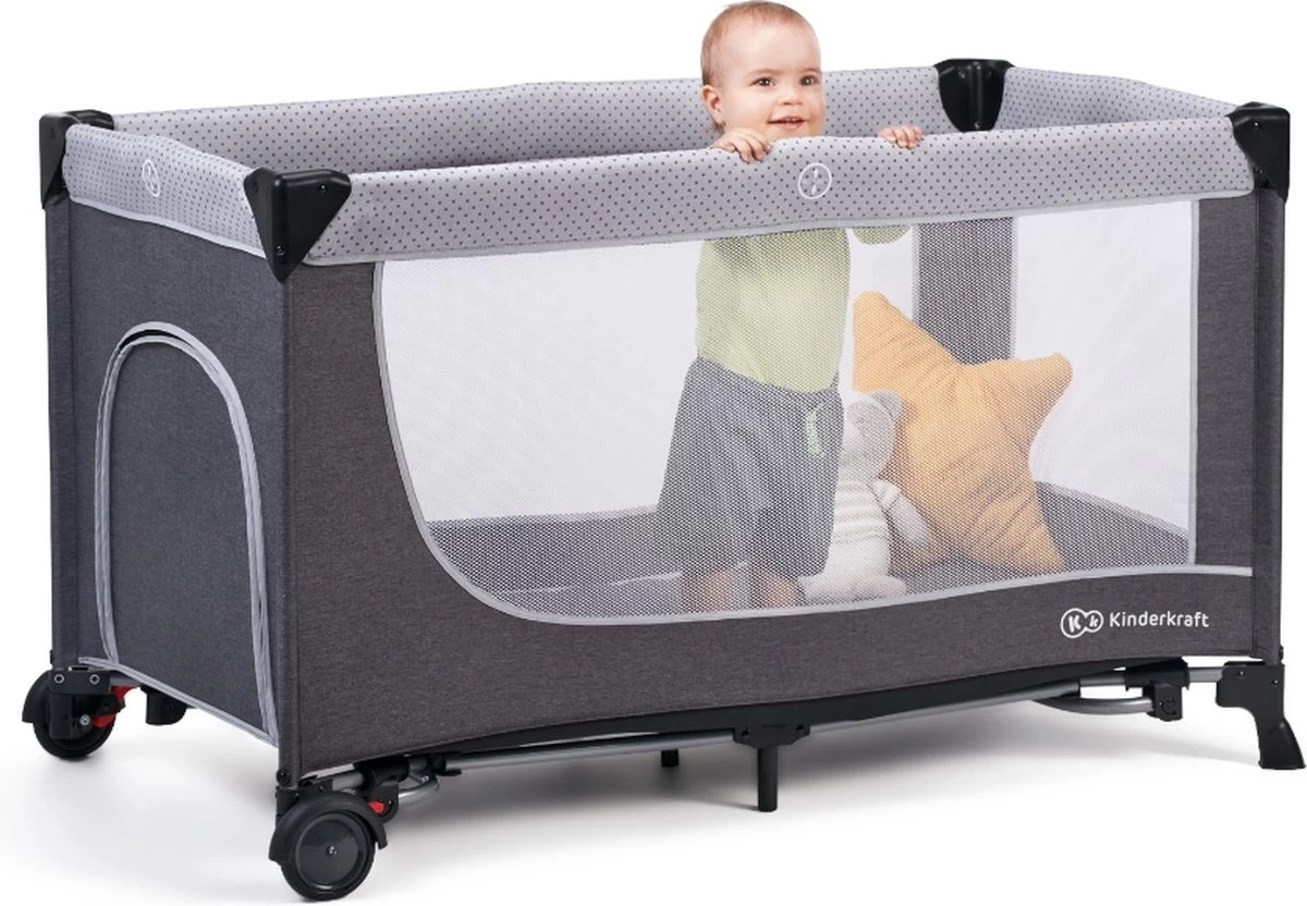 Kinderkraft Campingbed - Leody Met Accessoires - Roze 3 Kinderkraft Campingbed - Leody Met Accessoires - Roze - Afbeelding 3