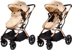 Ding Juna Kinderwagen 3 In 1 - Beige/Rose - Combi Kinderwagen Incl. Autostoel -Kinderwagens Winkel 1200x840 3