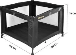 Deryan Kinderbox - Inklapbare Box - 100x100cm - Zwart -Kinderwagens Winkel 1200x869 3