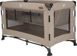 Reisbed Novi Baby® Nora Luxe Sand/Black -Kinderwagens Winkel 1200x879 3