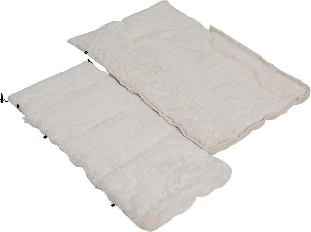 Monzana Kinderwagen Voetenzak Beige | Teddy | Maxi-Cosi | Met Opbergtas 4 Monzana Kinderwagen Voetenzak Beige | Teddy | Maxi-Cosi | Met Opbergtas - Afbeelding 4