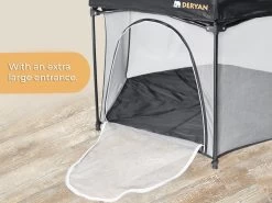 Deryan Draagbare Kinderbox - Zwart - Vaste Matrasbodem - Reisbox - Campingbedje -Kinderwagens Winkel 1200x900 43