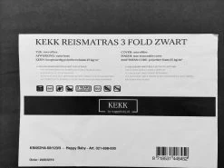 Campingbedmatras KEKK Compact Zwart Incl Tas -Kinderwagens Winkel 1200x900 52