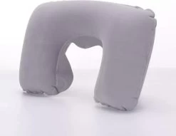 Benson Kussen - Opblaasbaar Nekkussen - Nek - Reis Kussen Fijn Voor In De Trein Vliegtuig Of Auto Vakantie - Grijs