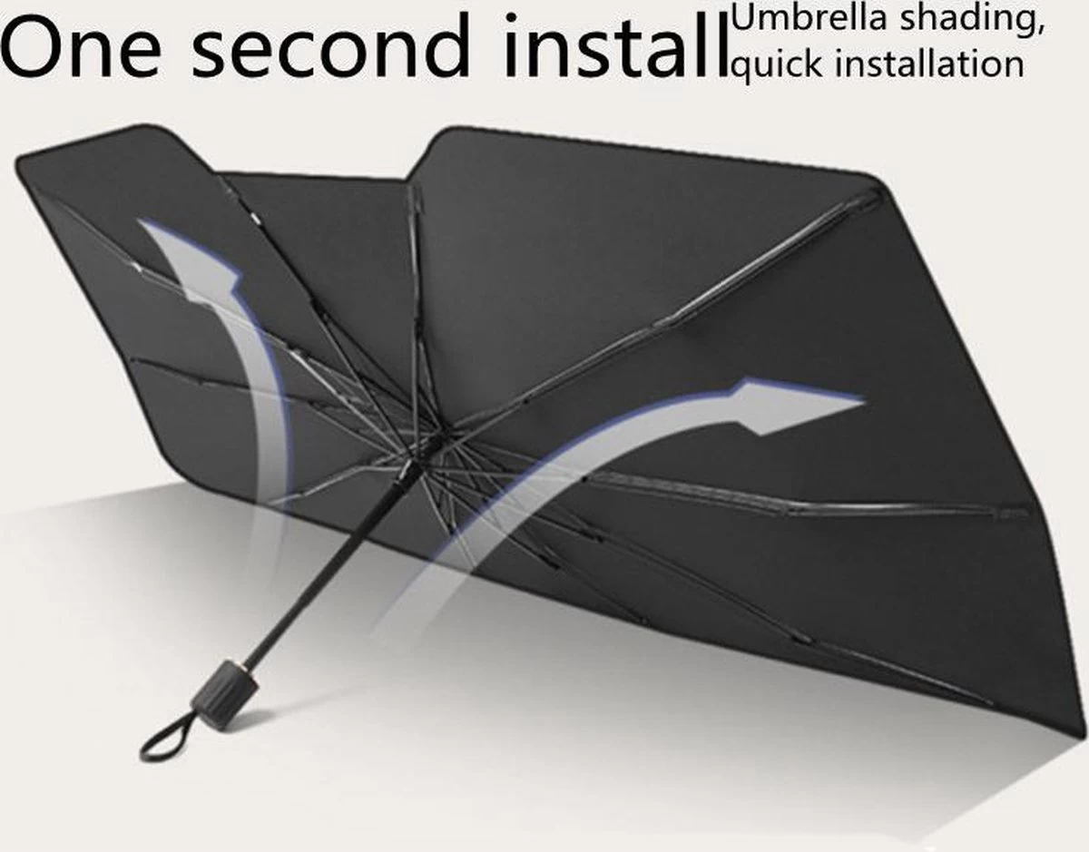 TDR - Zonnescherm / Autoparaplu - Binnenkant Voorruit Auto - Opvouwbaar - Hitte En UV Bescherming - 122 X 65 Cm 8 TDR - Zonnescherm / Autoparaplu - Binnenkant Voorruit Auto - Opvouwbaar - Hitte En UV Bescherming - 122 X 65 Cm - Afbeelding 8