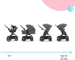 Kinderkraft B-Tour Ash Grey 3-in-1 Combi Kinderwagen Incl. Autostoel KSBTOU00DGR3000 -Kinderwagens Winkel 1200x954 7