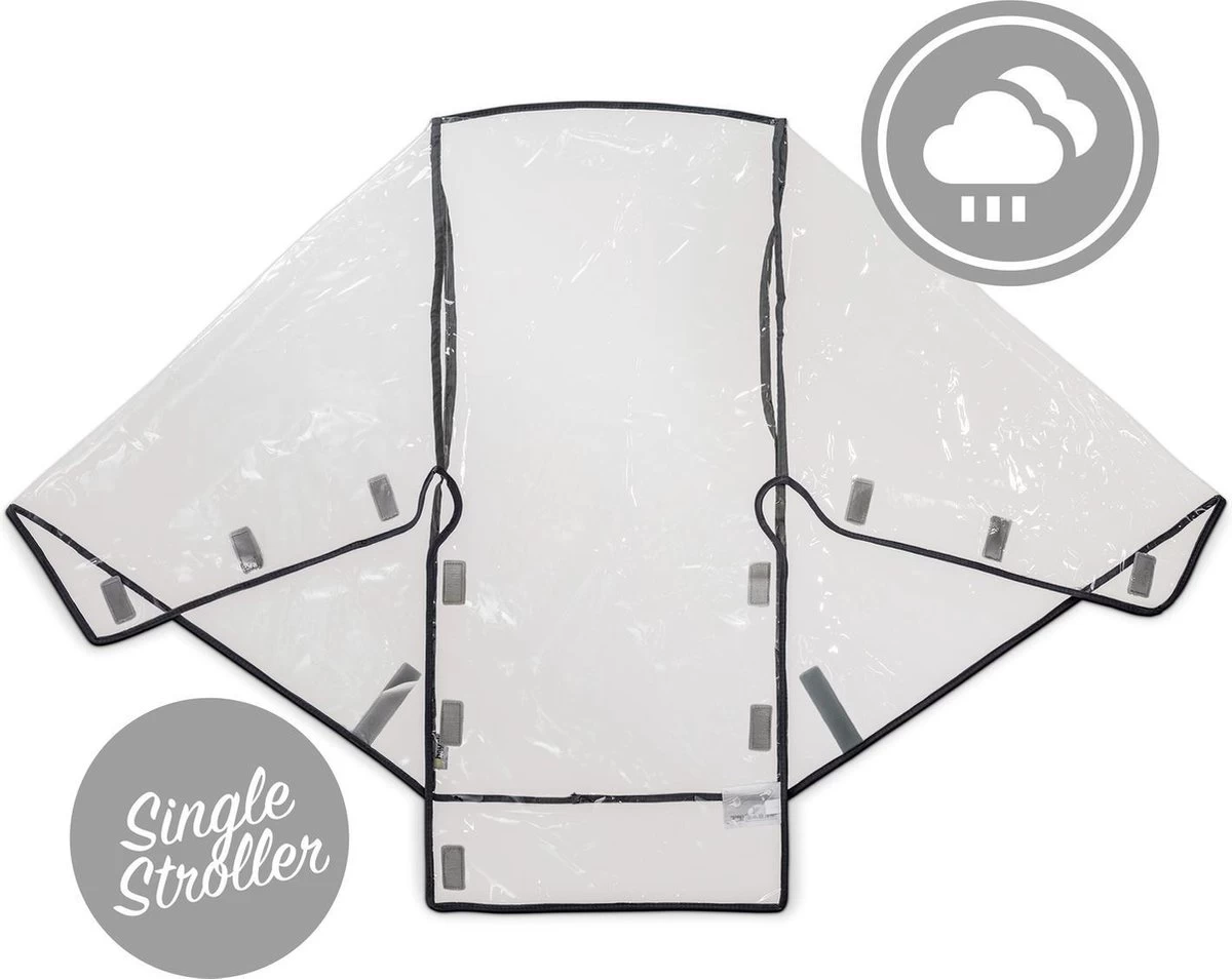 Hauck Regenhoes - Geschikt Voor Buggy's - Transparant, Grijs 6 Hauck Regenhoes - Geschikt Voor Buggy's - Transparant, Grijs - Afbeelding 6